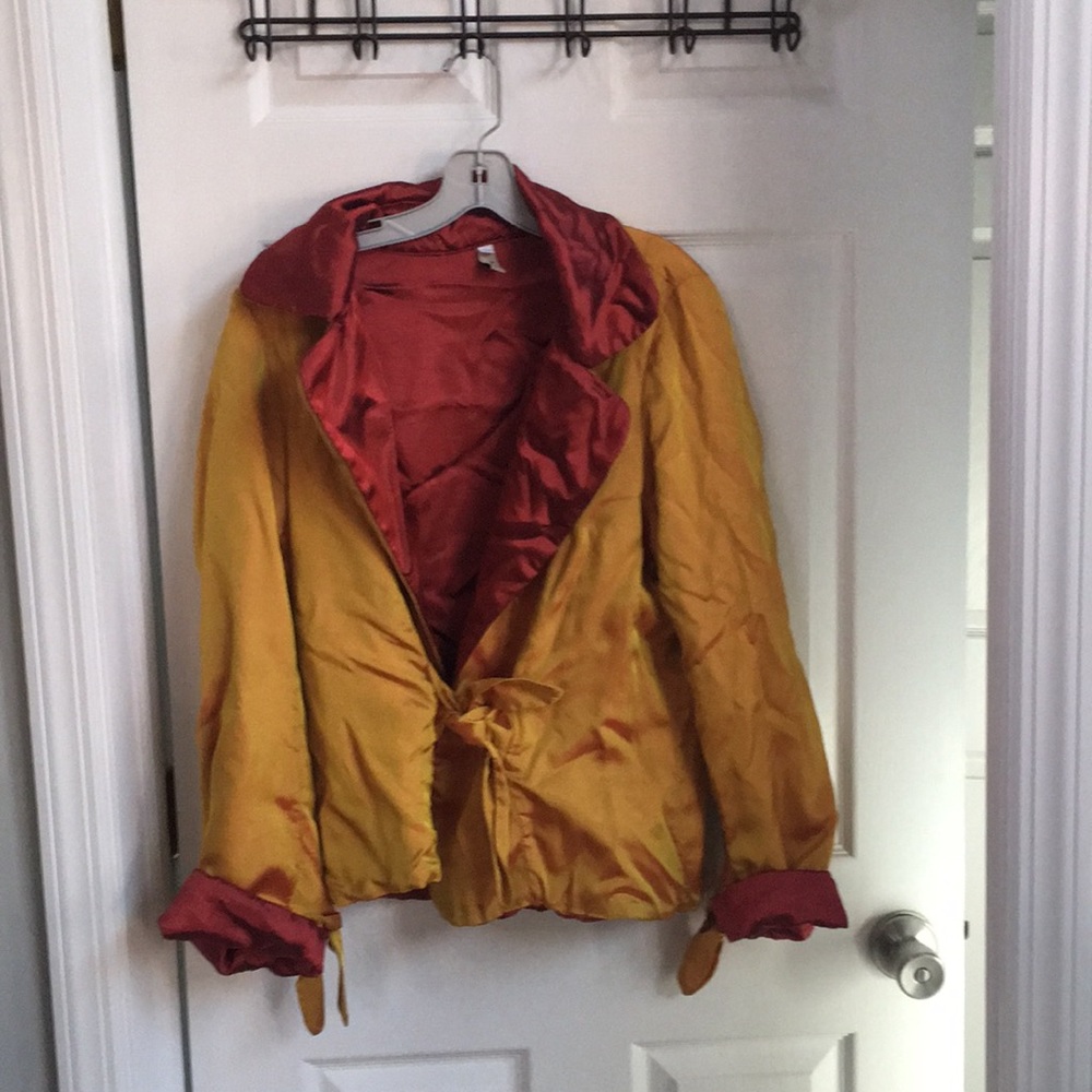 Reversible Silk Jacket - Size Large - image 1